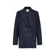 Klassieke Wollen Blazer Kiltie , Blue , Dames