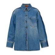 Shirt met zak Victoria Beckham , Blue , Dames