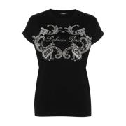 Cachemir Print T-Shirt Balmain , Black , Dames