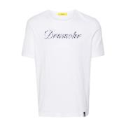 Bianco Print T-Shirt voor Mannen Drumohr , White , Heren