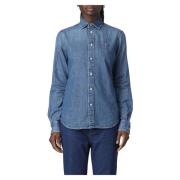 Tijdloze Denim Overhemd voor Vrouwen Polo Ralph Lauren , Blue , Dames