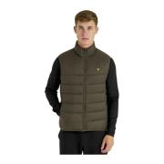 Olijfgroene Gewatteerde Gilet - Vest Lyle & Scott , Green , Heren