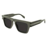 Selvedge Lines Rectangular Sunglasses Alexander McQueen , Green , Here...