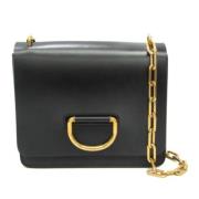 Pre-owned Leather handbags Burberry Vintage , Black , Dames