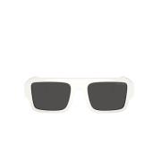 Mannen vierkante acetaat zonnebril in wit Prada , White , Heren