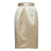 Pre-owned Satin bottoms Dolce & Gabbana Pre-owned , Beige , Dames