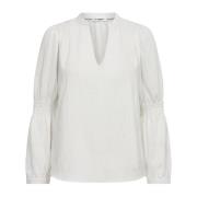 Blouse met Smock Mouwen in Wit Co'Couture , White , Dames