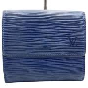 Pre-owned Leather wallets Louis Vuitton Vintage , Blue , Dames