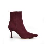 Bordeaux Suede Enkellaarsje Roberto Festa , Red , Dames