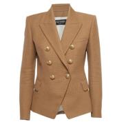 Pre-owned Cotton outerwear Balmain Pre-owned , Beige , Dames