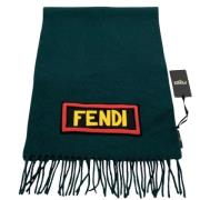 Pre-owned Wool scarves Fendi Vintage , Green , Dames