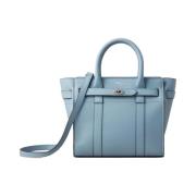 Mini Zipped Bayswater Schoudertas Mulberry , Blue , Dames