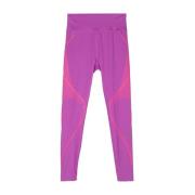 Fuchsia Gestreepte Hoge Taille Broek Adidas by Stella McCartney , Pink...