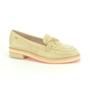 Beige Daim Moccasin Loafers Enterprise Japan , Beige , Dames