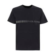 Katoenen Crewneck T-shirt met Print Parajumpers , Black , Heren