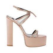 Nude Sandalen voor Dames Elisabetta Franchi , Beige , Dames