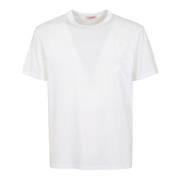 Bloemen Geborduurd T-Shirt Valentino Garavani , White , Heren