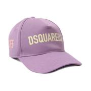 Lavendel Paarse Logo Baseball Cap Dsquared2 , Purple , Dames