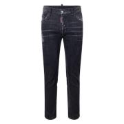 Veelzijdige Slim Fit Zwarte Skater Jeans Dsquared2 , Black , Heren