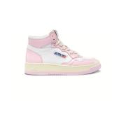Vintage-geïnspireerde Leren Sneaker Autry , Pink , Dames