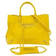 Pre-owned Leather balenciaga-bags Balenciaga Vintage , Yellow , Dames