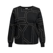 Carkuvi Life Sweatshirt - Zwart Only Carmakoma , Black , Dames