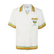 Cubaanse Kraag Shirt Casablanca , White , Heren
