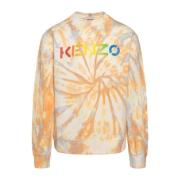 Stijlvolle Oranje Sweatshirt voor Heren Kenzo , Multicolor , Heren