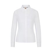 Klassieke Witte Slim Fit Overhemd Hugo Boss , White , Dames