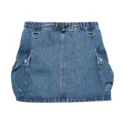 Denim Rokken met Cargo Zakken Coperni , Blue , Dames