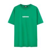 Groene bedrukte shirt Barrow , Green , Heren