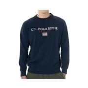 Geborduurde Katoenen Crewneck Sweatshirt U.s. Polo Assn. , Blue , Here...