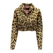 Luipaardprint Korte Jas Dsquared2 , Multicolor , Dames