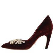 Pre-owned Velvet heels Dior Vintage , Red , Dames