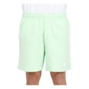 Groene Performance Shorts met wit logo patch Adidas , Green , Heren