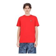 Rode Badge Tee Text T-shirt voor heren Tommy Jeans , Red , Heren