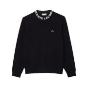 Zwart Sweatshirt met Dubbelzijdige Signature Kraag Lacoste , Black , H...