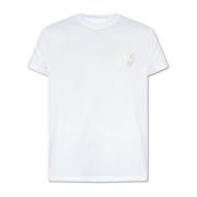 T-shirt met logo Versace Jeans Couture , White , Heren