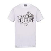 Bedrukt T-shirt Versace Jeans Couture , White , Heren