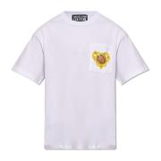 T-shirt met zak Versace Jeans Couture , White , Heren