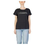 Dames T-Shirt Lente/Zomer Collectie Blauer , Black , Dames