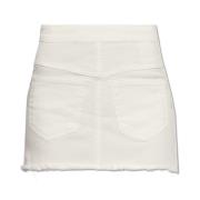 ‘Malmo Mini’ denim rok The Mannei , White , Dames