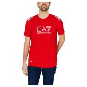 Heren 3Dpt29 Pjulz T-Shirt Emporio Armani EA7 , Red , Heren