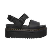 Leren Platform Sandalen Voss Dr. Martens , Black , Dames