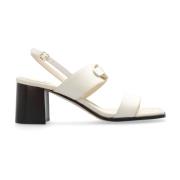 ‘Lou’ sandalen met hak Salvatore Ferragamo , Beige , Dames