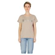 Dames T-Shirt Lente/Zomer Collectie Blauer , Beige , Dames