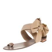 Pre-owned Suede flats Giuseppe Zanotti Pre-owned , Beige , Dames