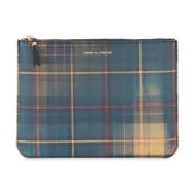 Lenticular-Effect Tartan Pouch Comme des Garçons , Multicolor , Heren