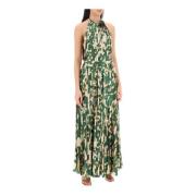 Bloemenprint Maxi Jurk met Franjes Raquel Diniz , Green , Dames