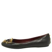 Pre-owned Leather flats Marc Jacobs Pre-owned , Black , Dames